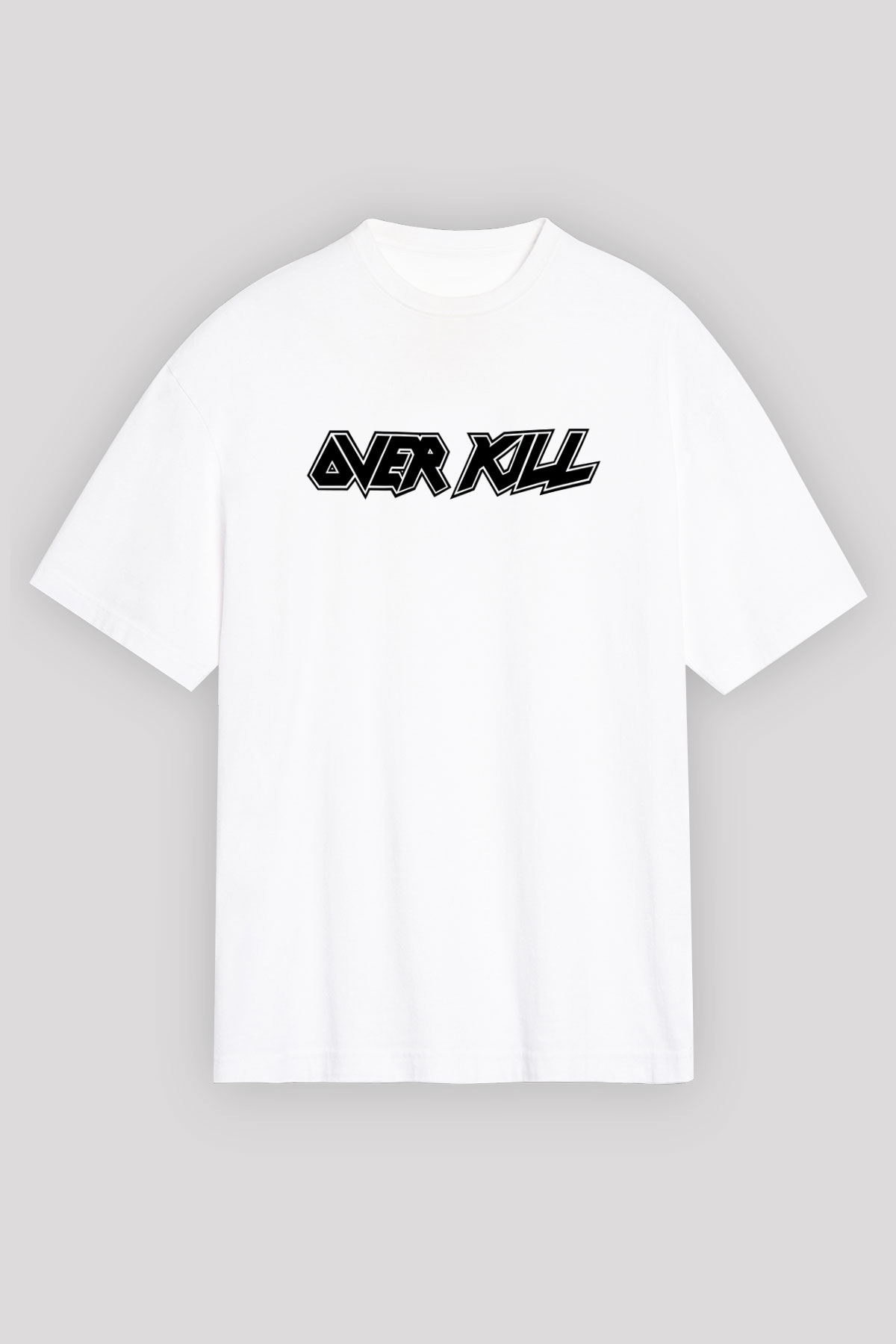 Overkill Beyaz Unisex Oversize Tişört T-Shirt