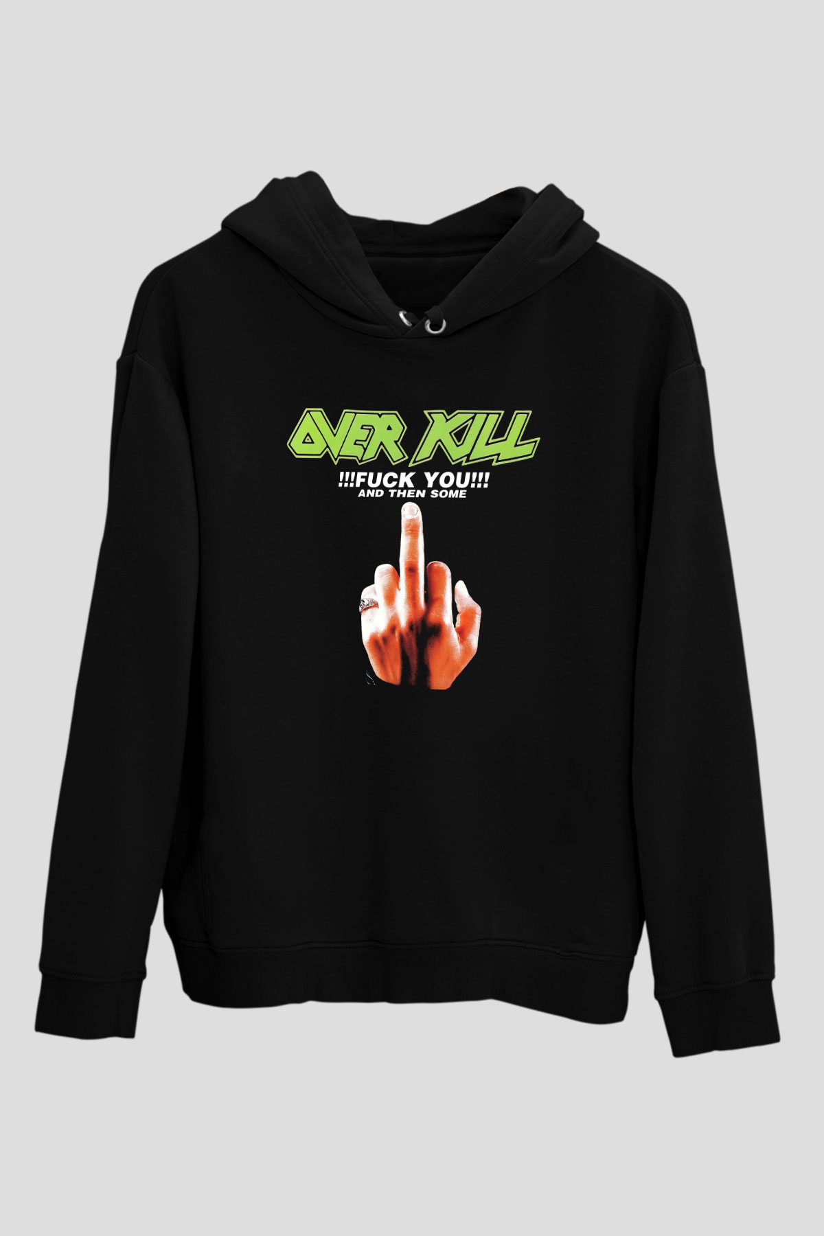 Overkill Siyah Unisex Hoodie