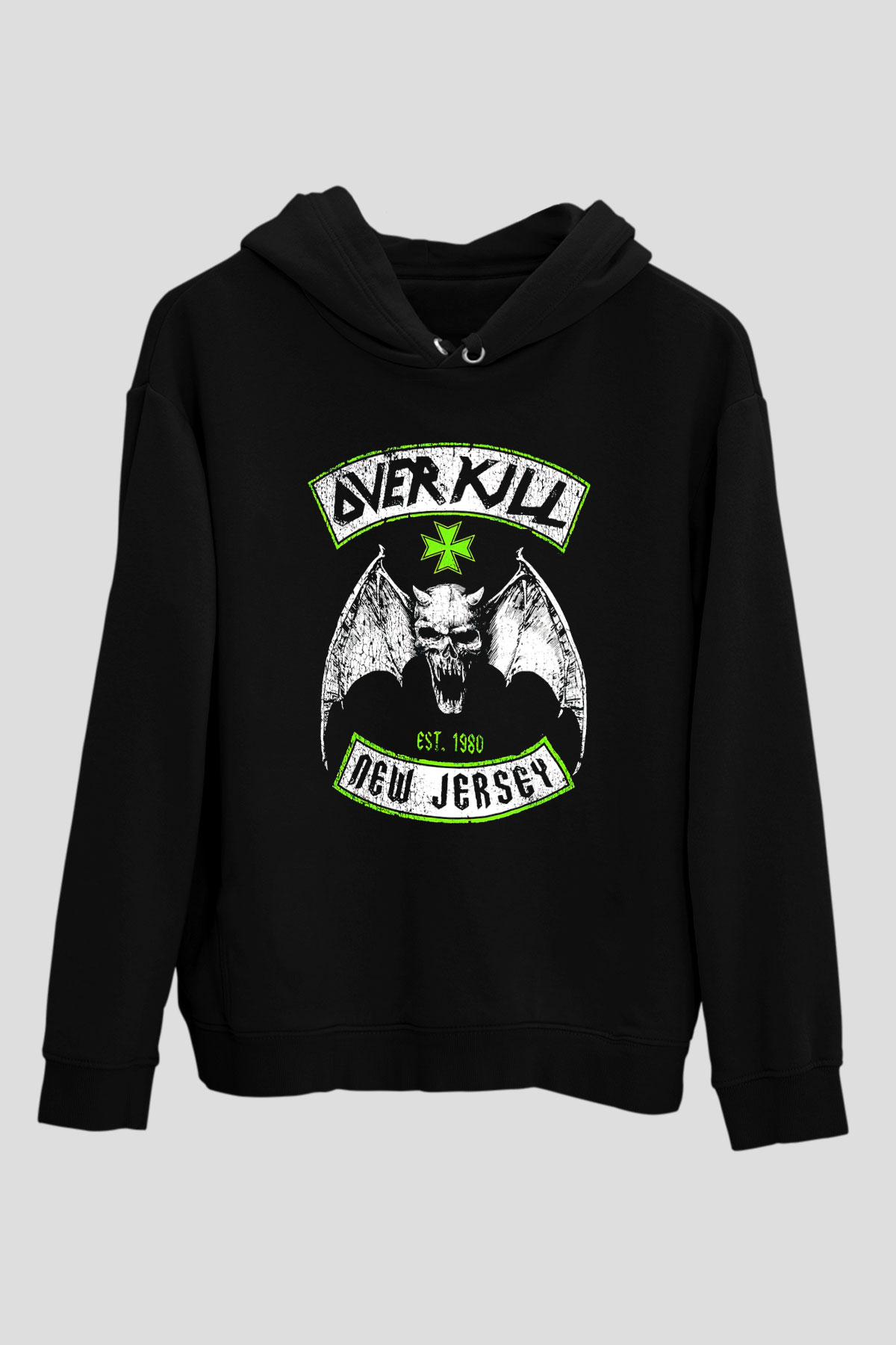 Overkill Siyah Unisex Hoodie