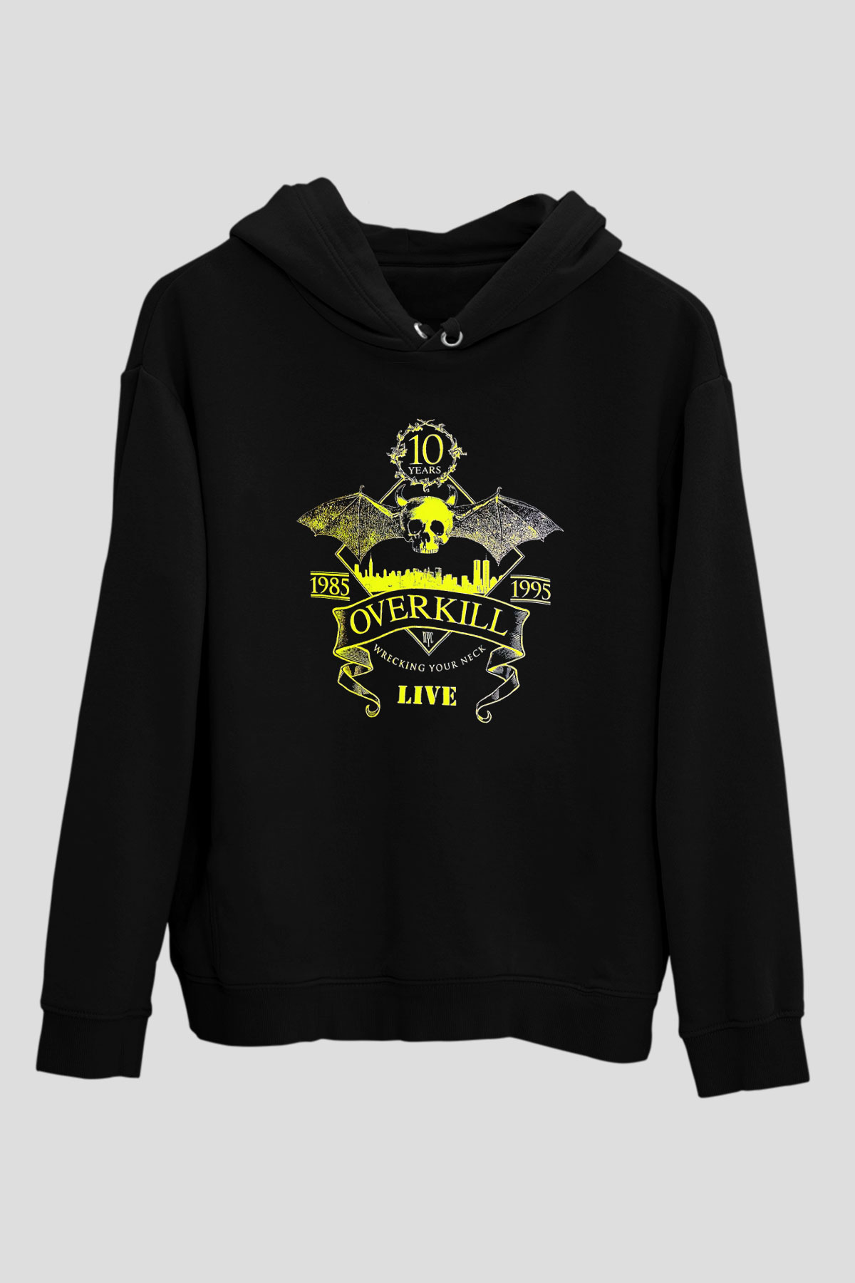 Overkill Siyah Unisex Hoodie