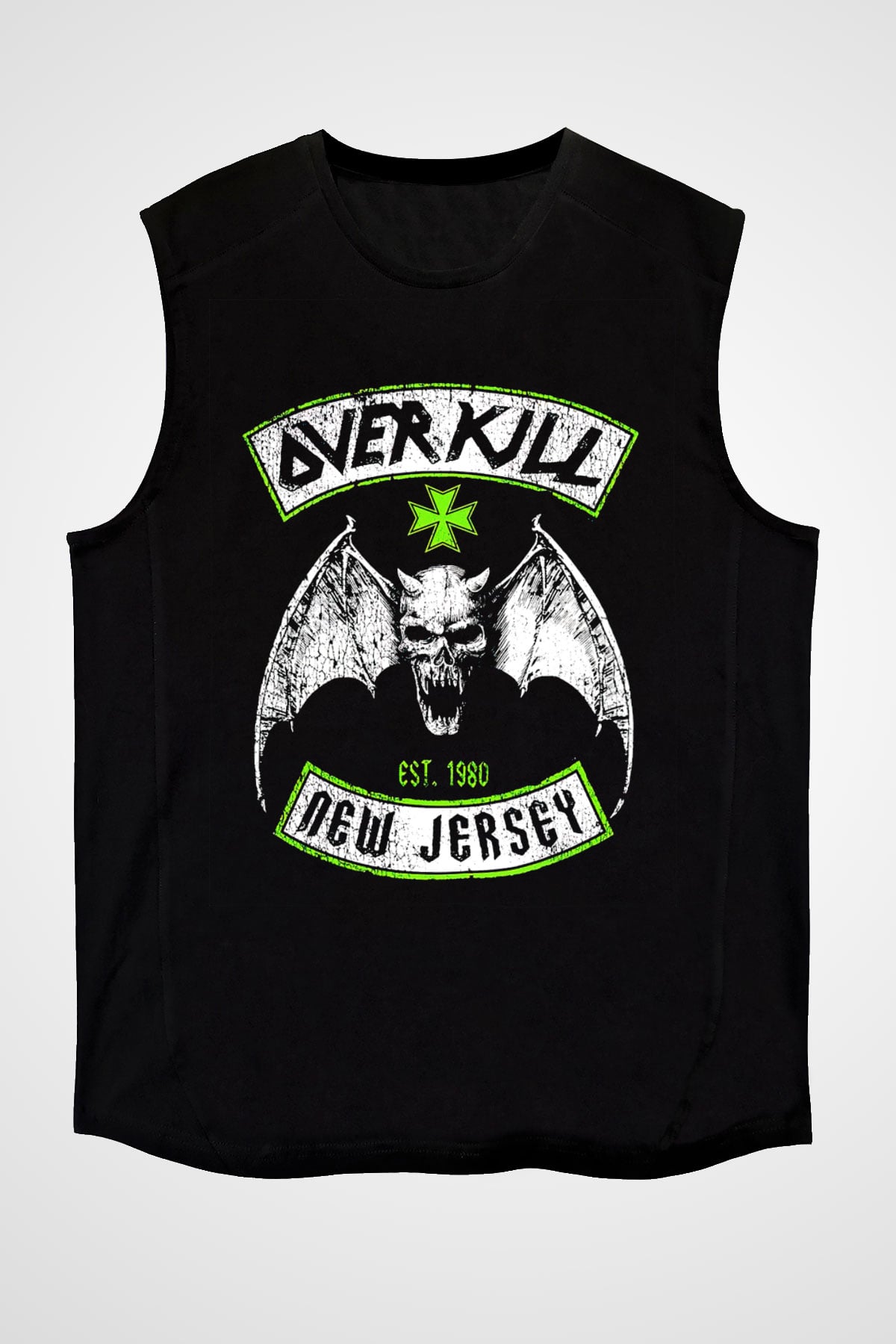 Overkill Siyah Unisex Kolsuz Tişört