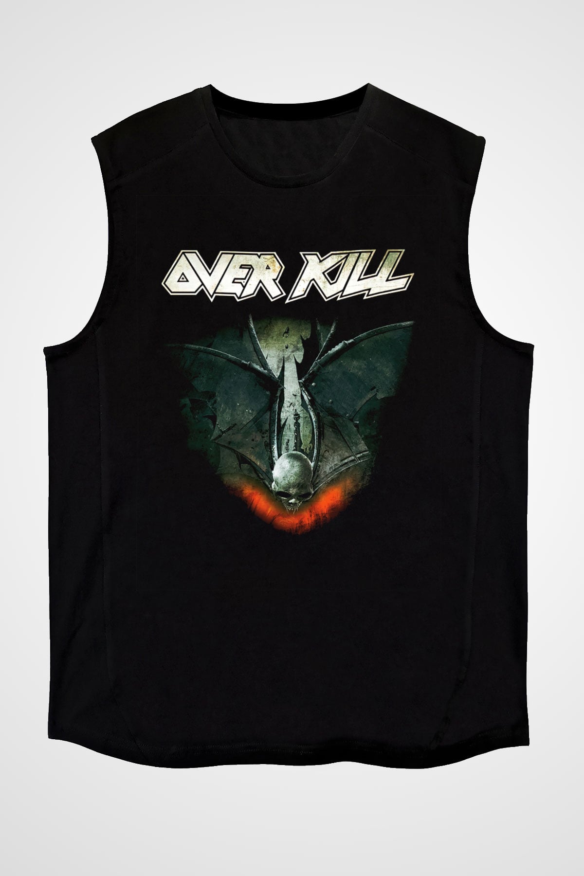 Overkill Siyah Unisex Kolsuz Tişört