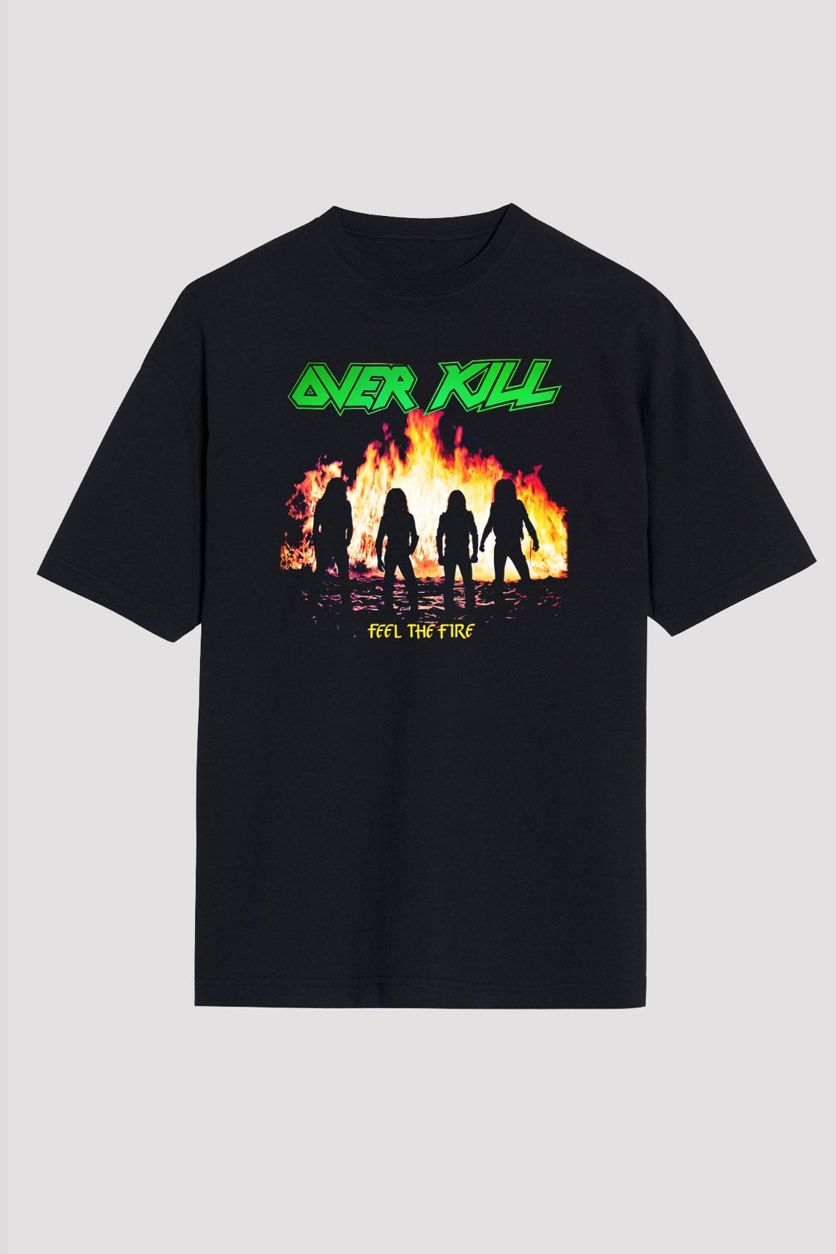 Overkill Siyah Unisex Oversize Tişört T-Shirt