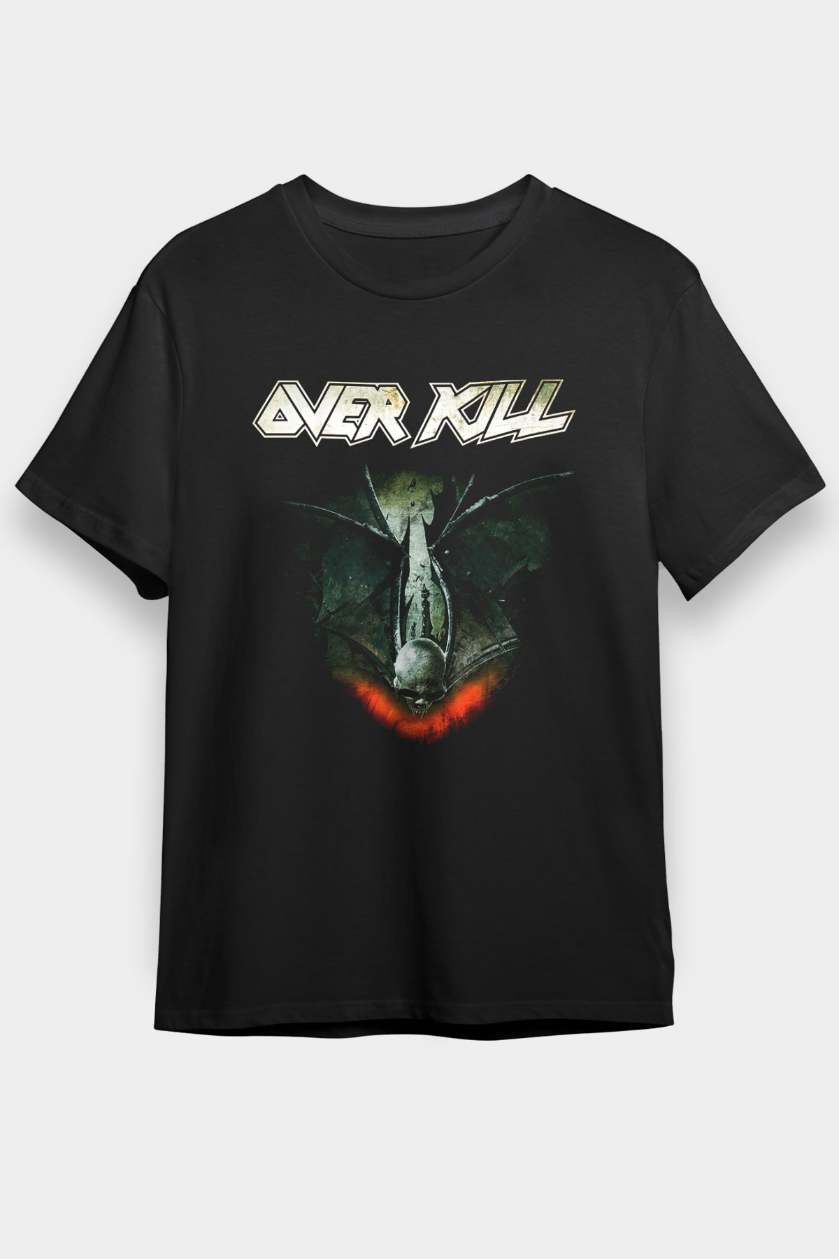 Overkill Siyah Unisex Tişört T-Shirt - TişörtFabrikası