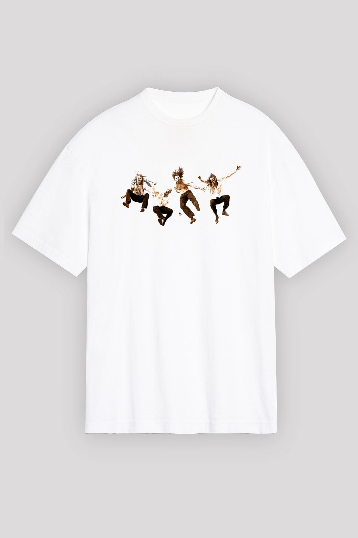 Pain Of Salvation Baskılı Beyaz Unisex Oversize Tişört - Tshirt