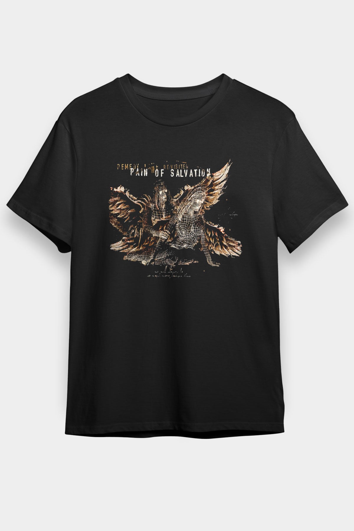 Pain Of Salvation Baskılı Unisex Siyah Tişört - Tshirt