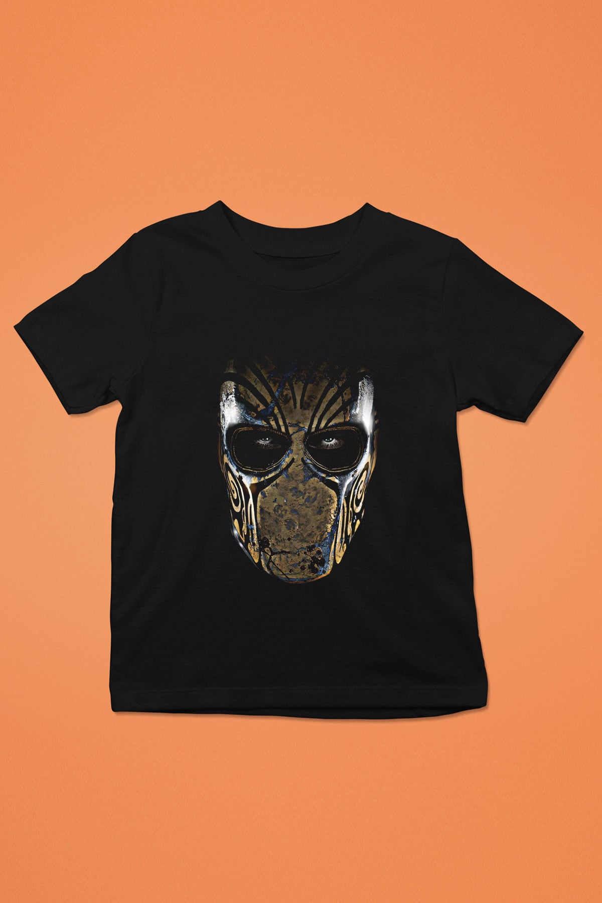Paintball Baskılı Unisex Siyah Çocuk Tİşörtü - Tshirt
