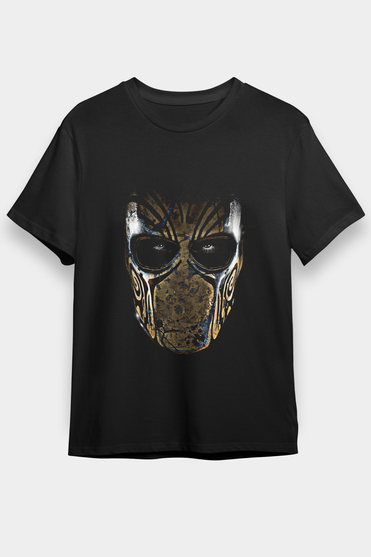 Paintball Baskılı Unisex Siyah Tişört - Tshirt