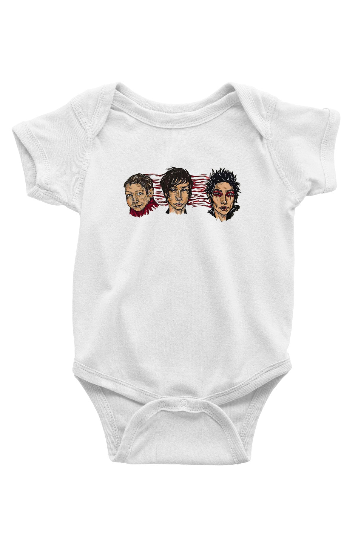 Palaye Royale Baskılı Beyaz Unisex Bebek Body - Zıbın