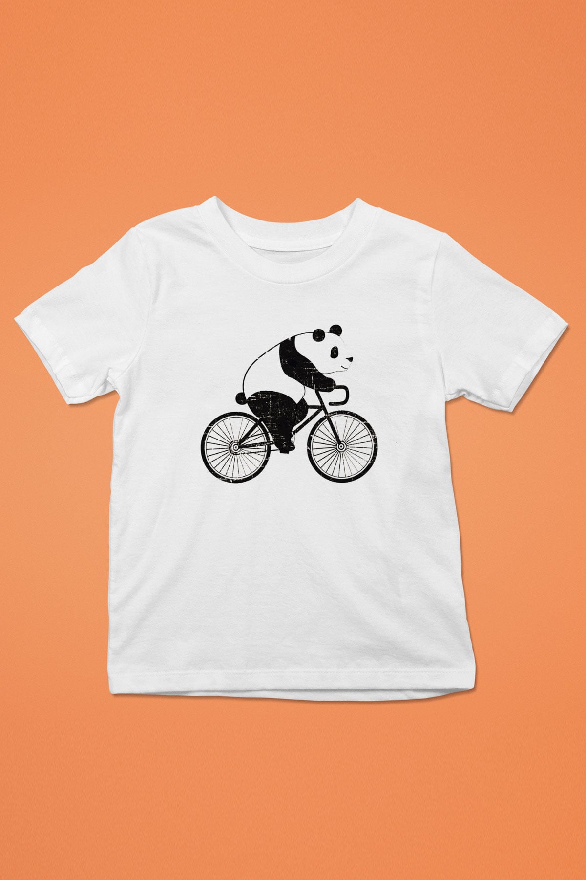 Panda Baskılı Beyaz Unisex Çocuk Tişört