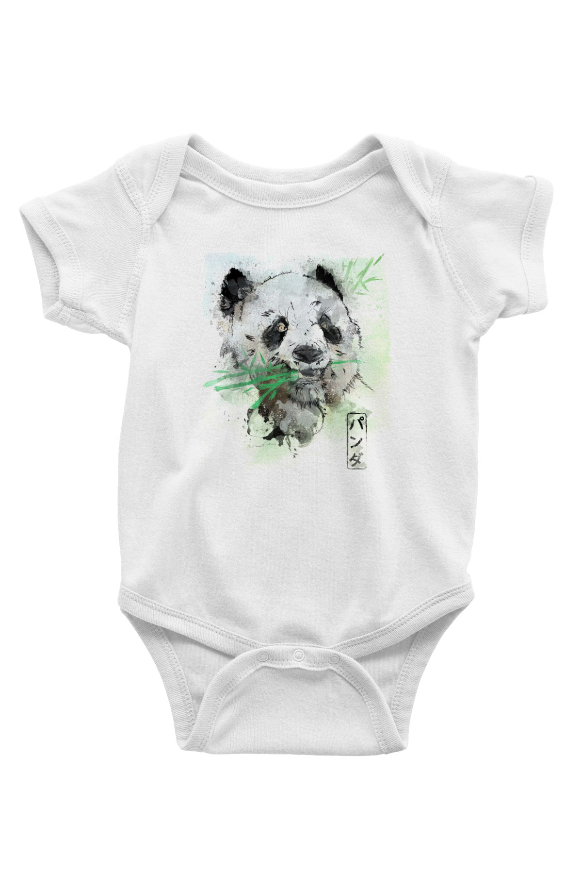 Panda Beyaz Bebek Body - Zıbın