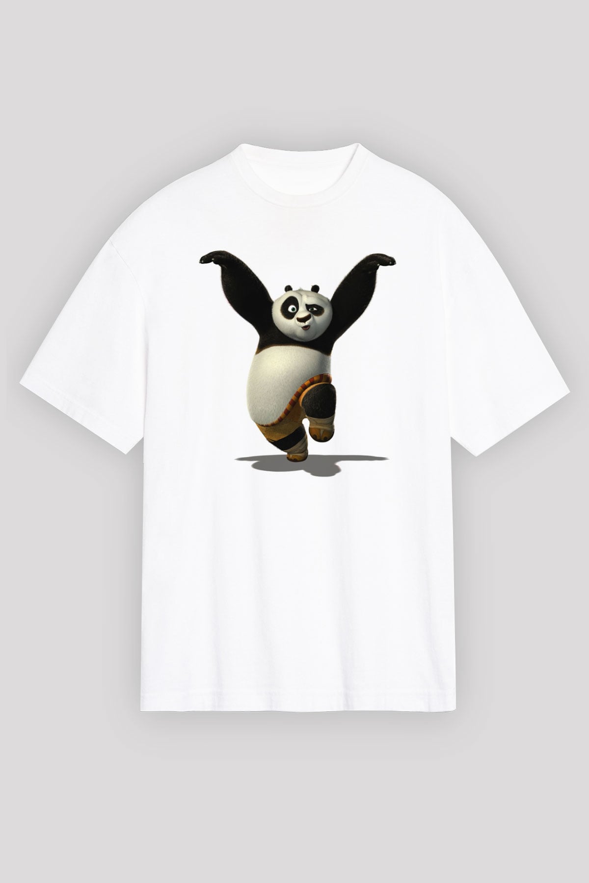 Panda Beyaz Unisex Oversize Tişört T-Shirt