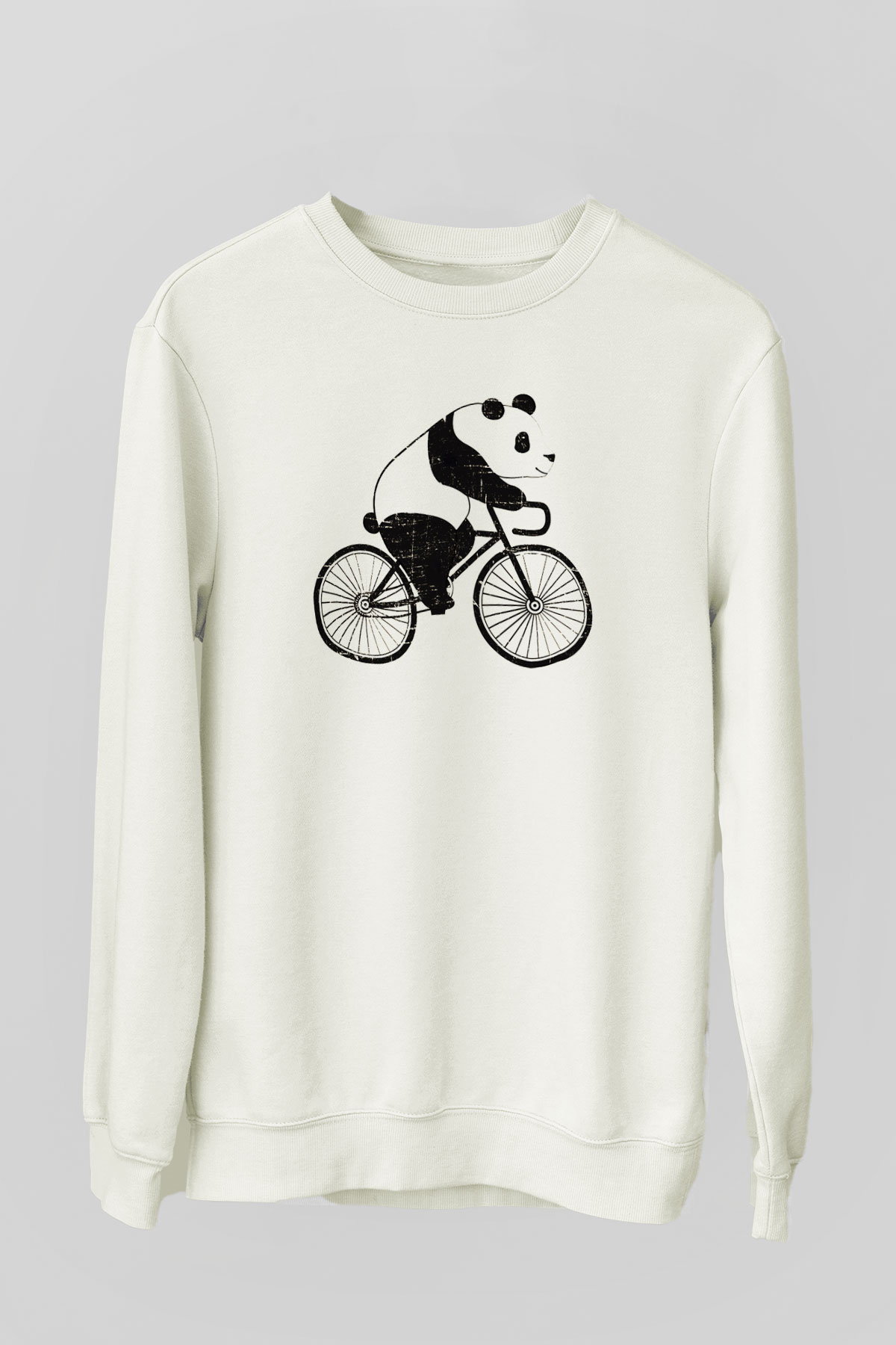 Panda Beyaz Unisex Sweatshirt