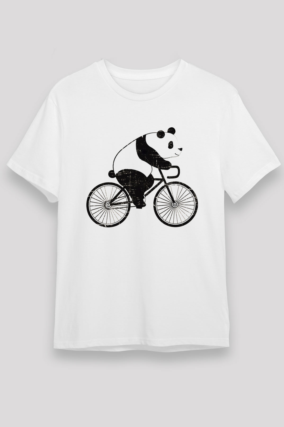 Panda Beyaz Unisex Tişört T-Shirt - TişörtFabrikası