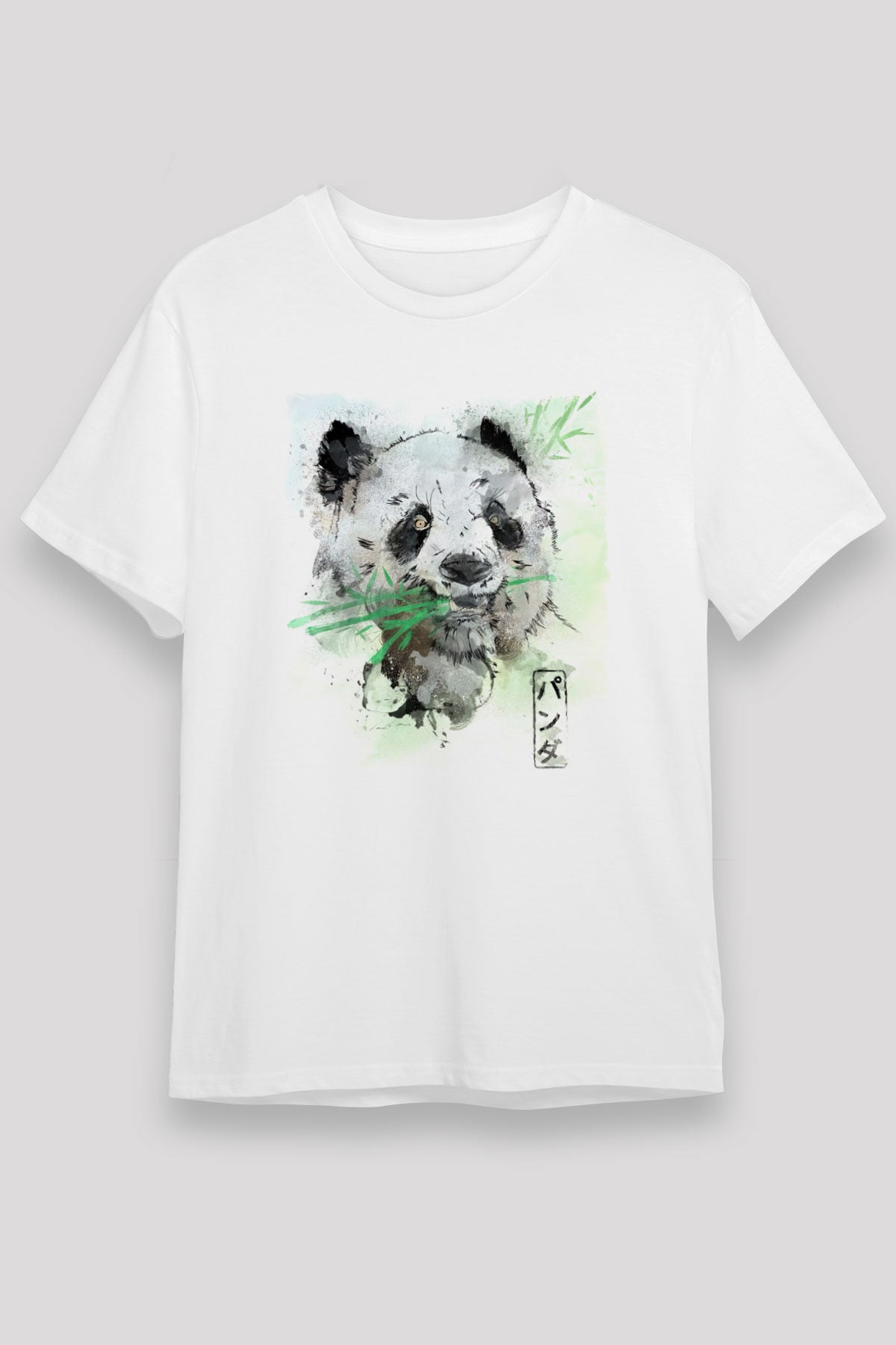 Panda Beyaz Unisex Tişört T-Shirt - TişörtFabrikası