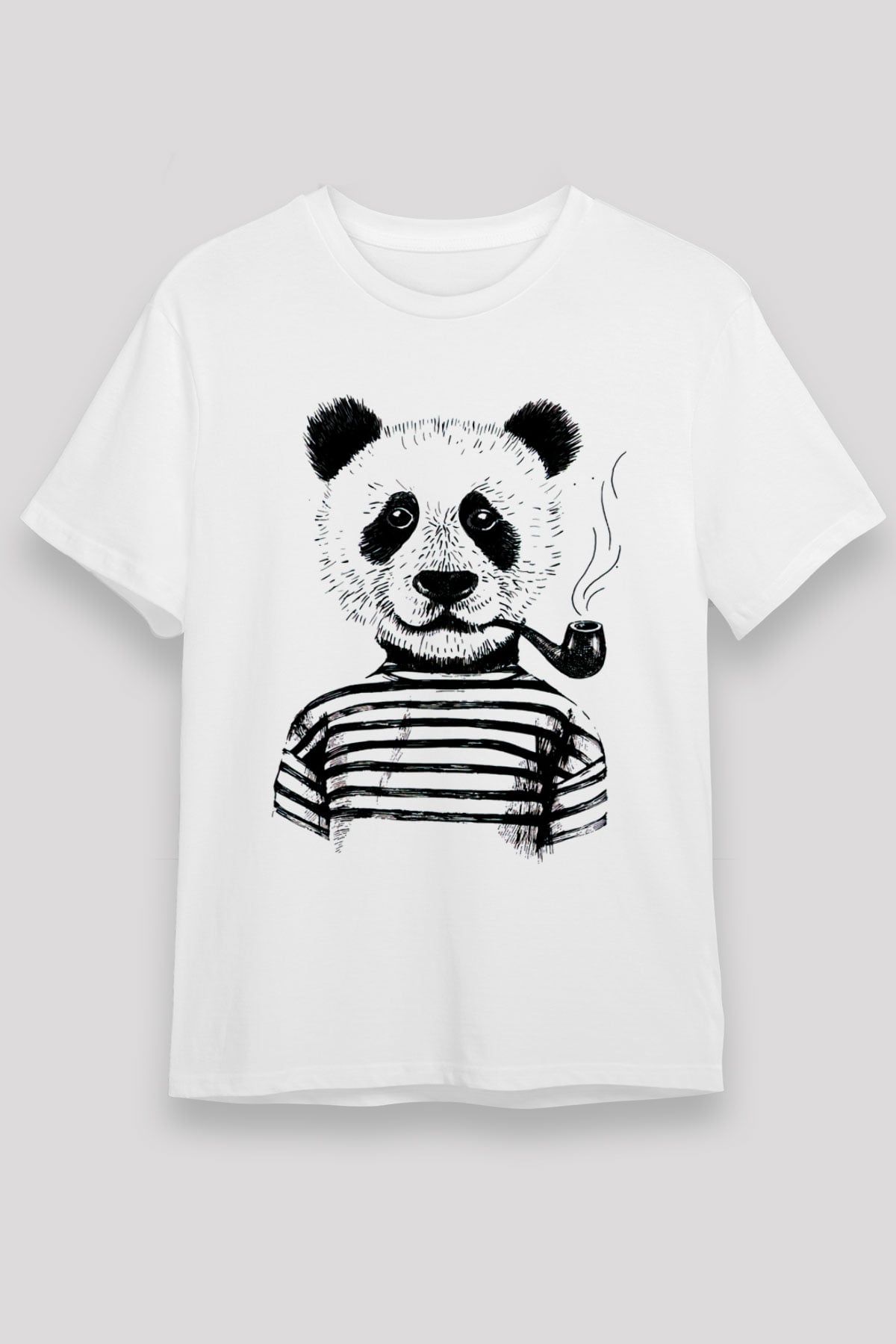 Panda Beyaz Unisex Tişört T-Shirt - TişörtFabrikası