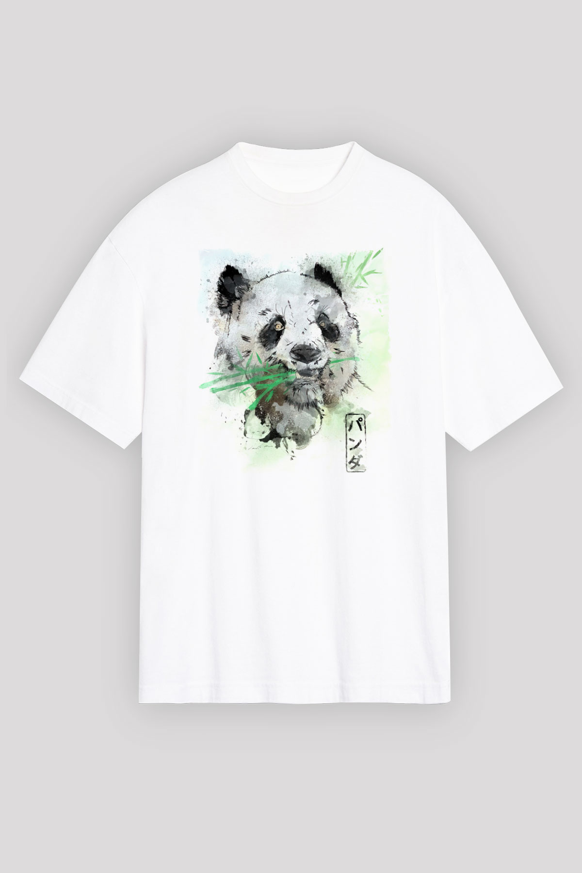 Panda Beyaz Unisex Tişört T-Shirt - TişörtFabrikası
