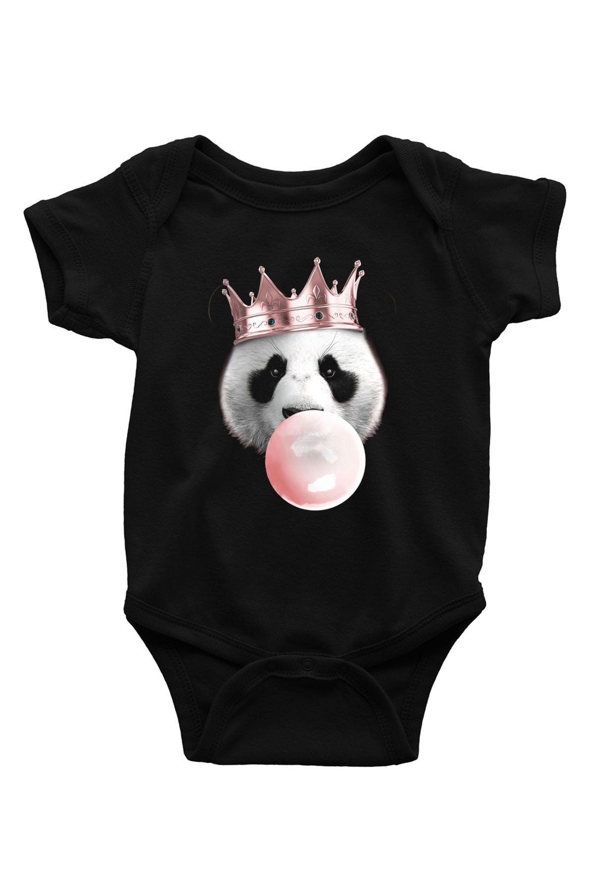 Panda Siyah Bebek Body - Zıbın