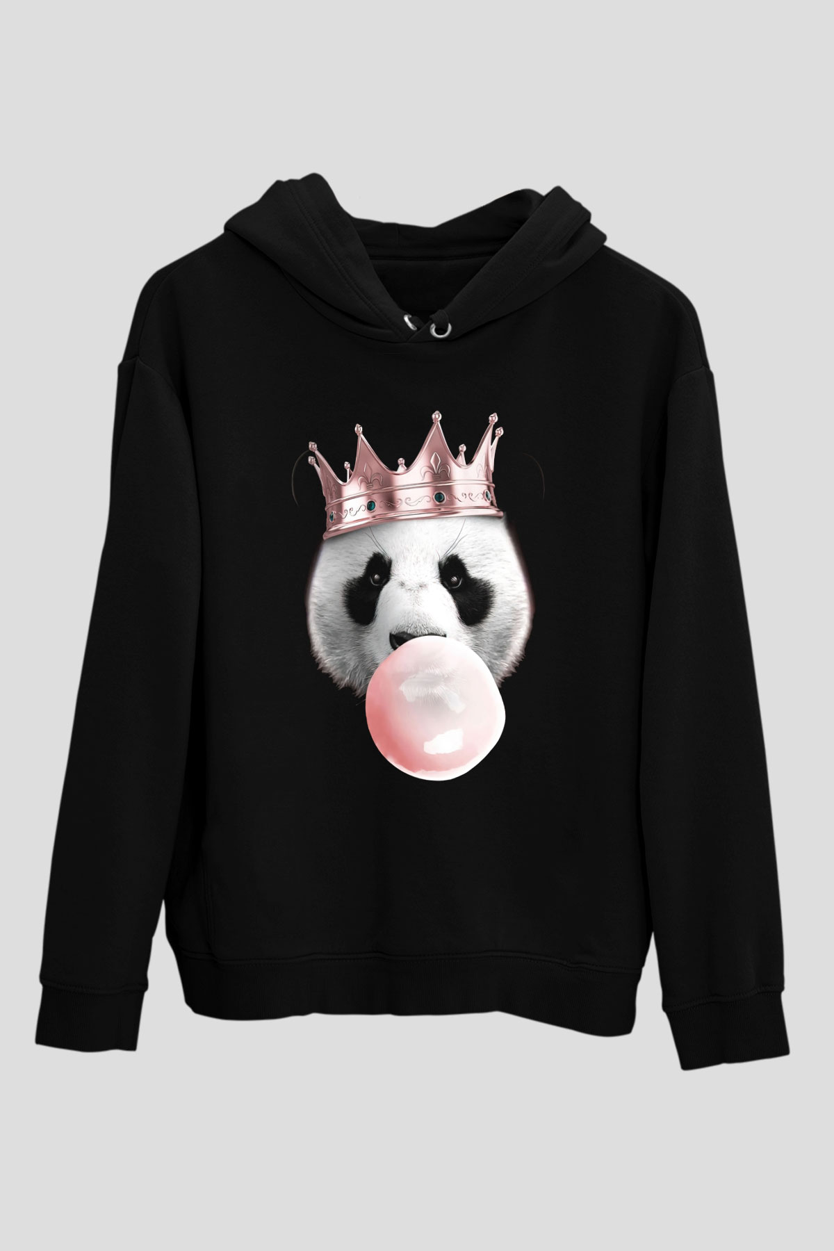Panda Siyah Unisex Hoodie