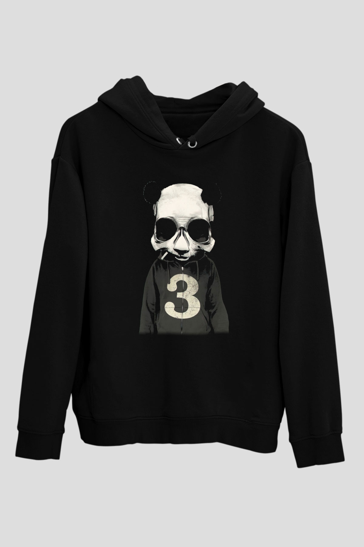 Panda Siyah Unisex Hoodie
