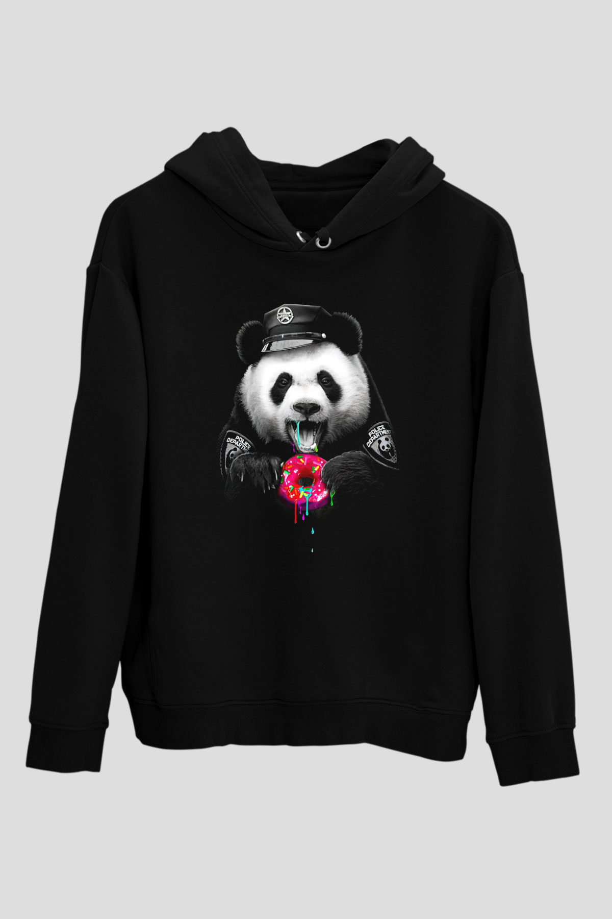 Panda Siyah Unisex Hoodie