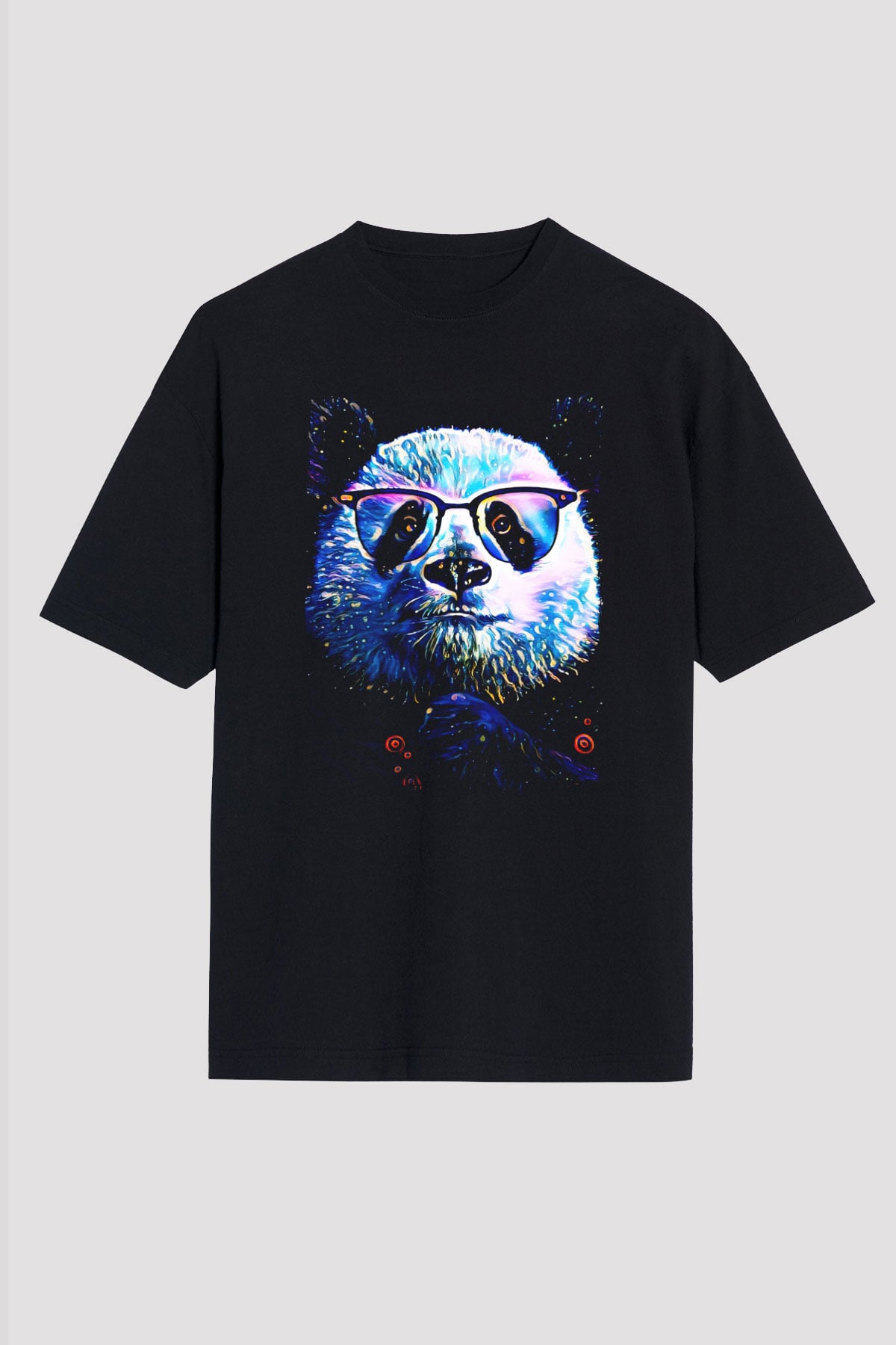 Panda Siyah Unisex Tişört T-Shirt - TişörtFabrikası