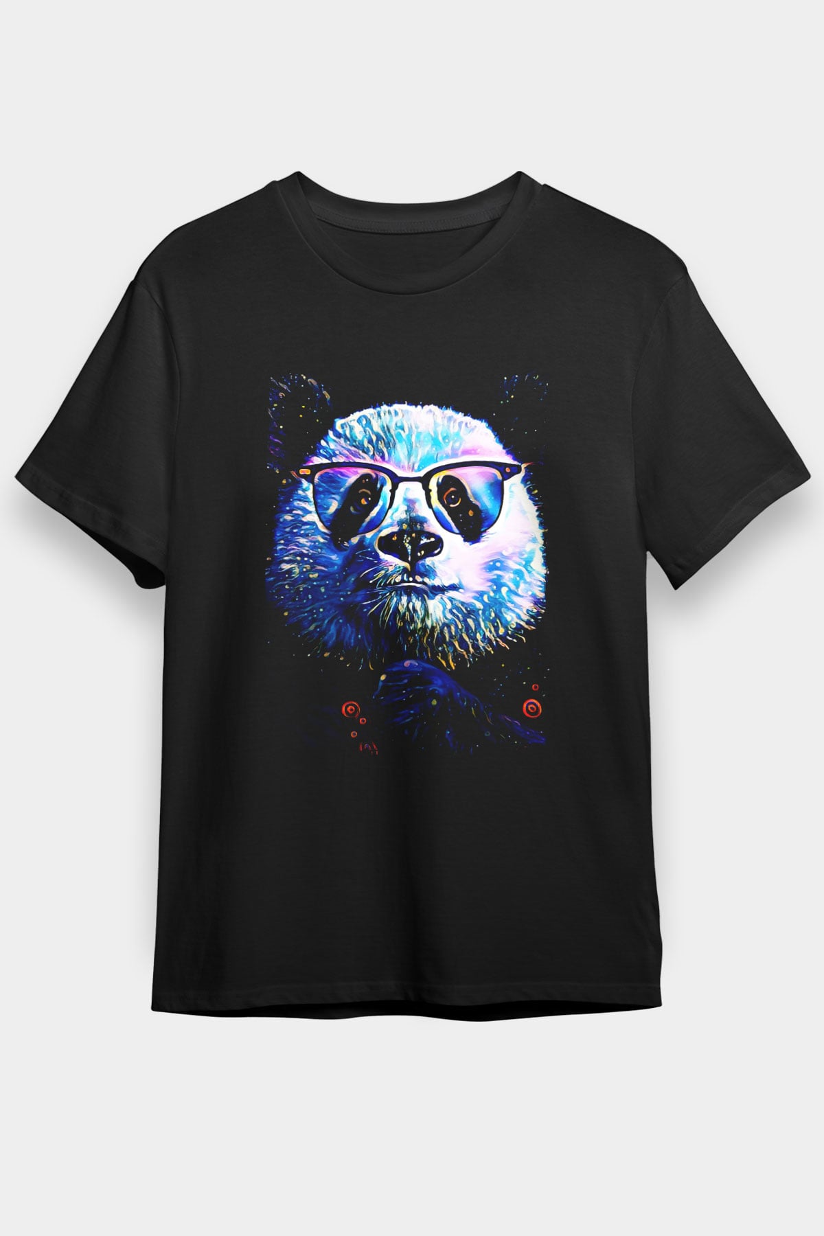 Panda Siyah Unisex Tişört T-Shirt - TişörtFabrikası