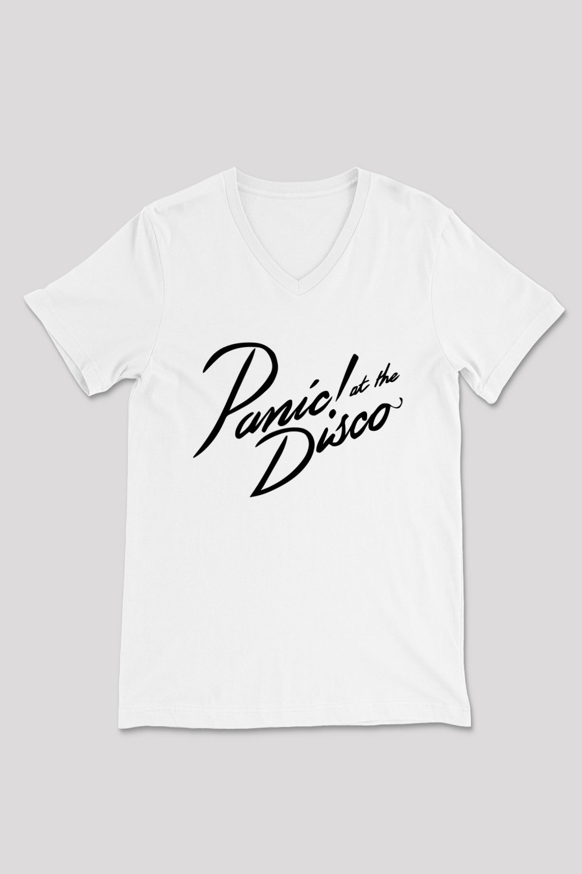 Panic at the Disco Beyaz Unisex V Yaka Tişört T-Shirt