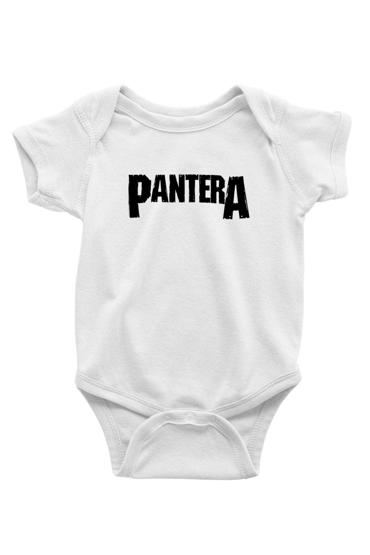 Pantera Baskılı Beyaz Unisex Bebek Body - Zıbın