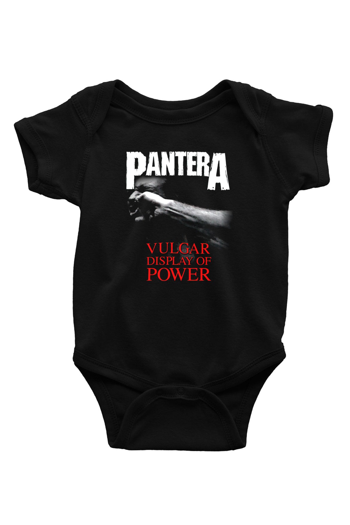 Pantera Baskılı Siyah Bebek Body - Zıbın