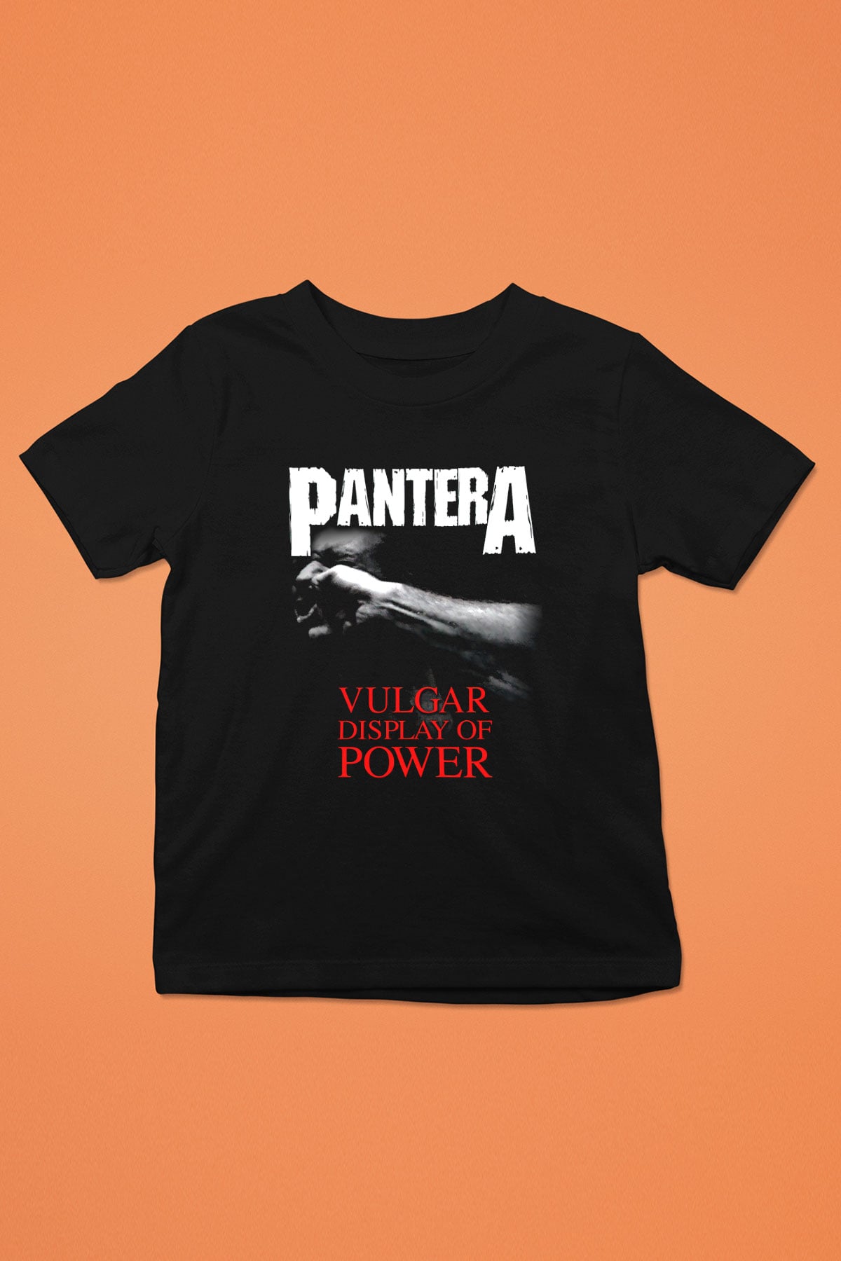Pantera Baskılı Siyah Unisex Çocuk Tişört