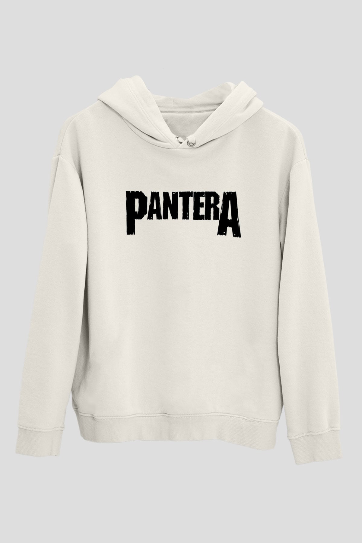 Pantera Beyaz Unisex Kapşonlu Sweatshirt