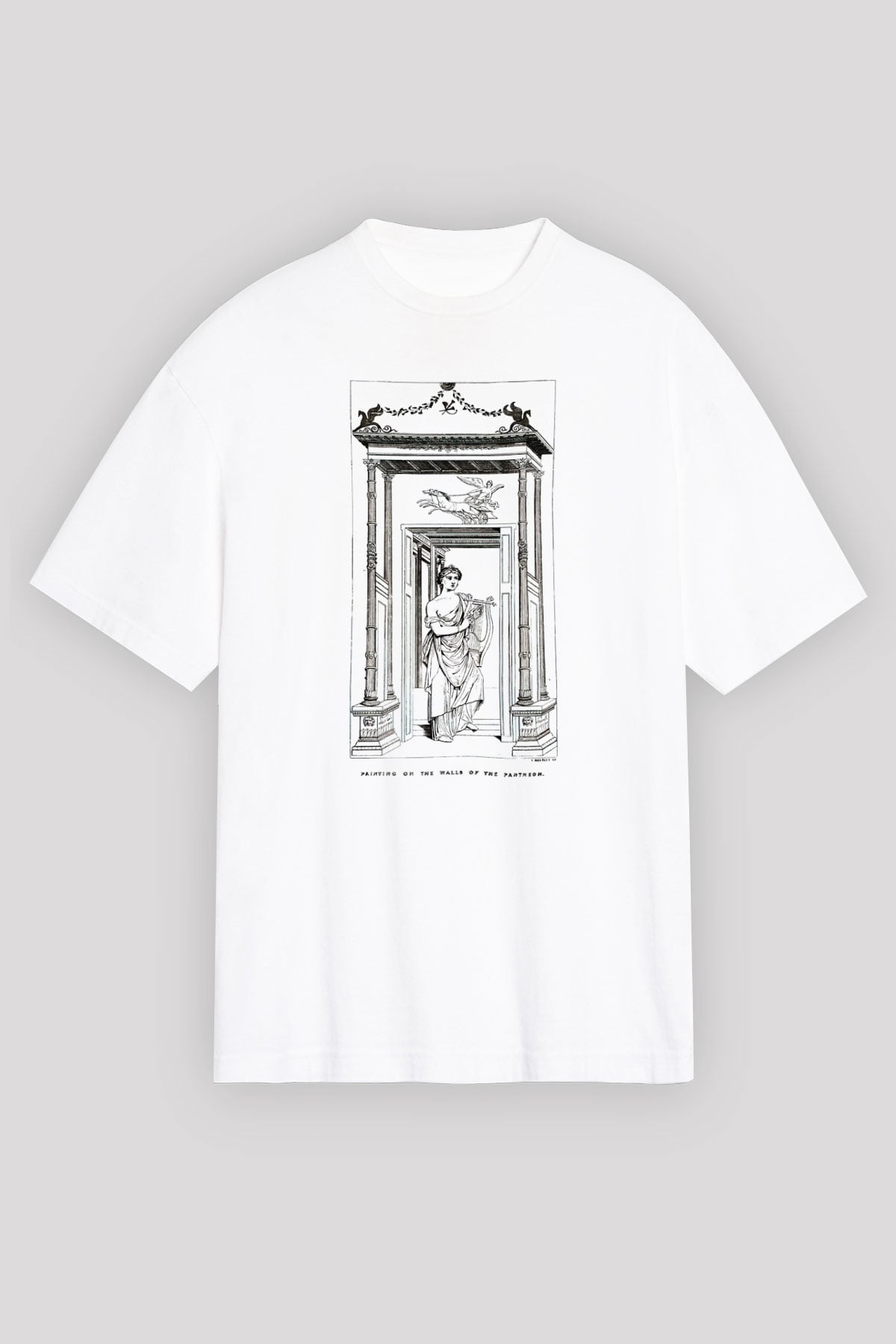 Pantheon Beyaz Unisex Oversize Tişört T-Shirt
