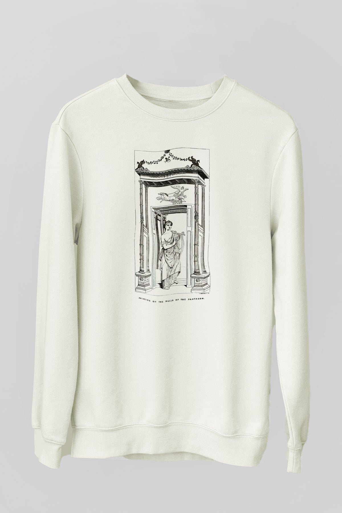 Pantheon Beyaz Unisex Sweatshirt