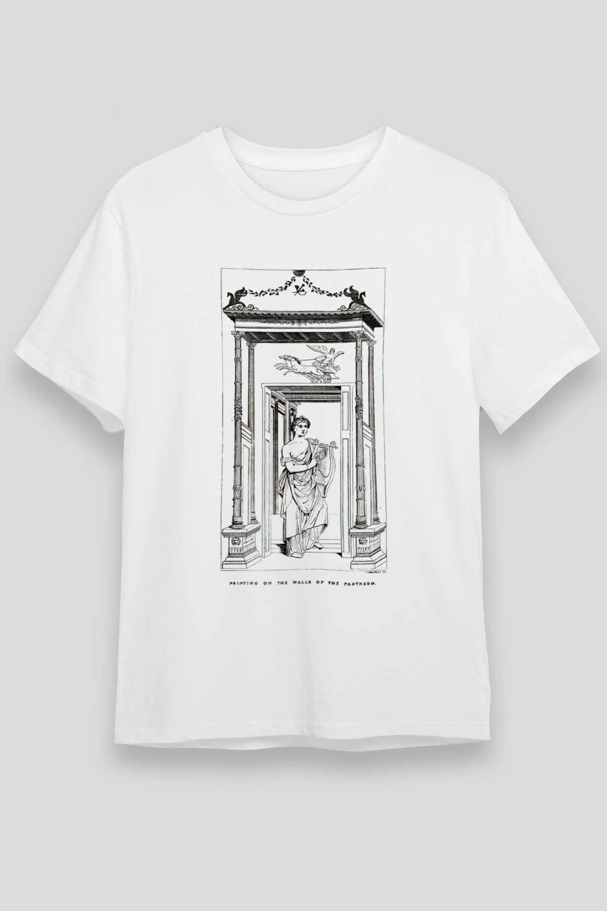 Pantheon Beyaz Unisex Tişört T-Shirt - TişörtFabrikası