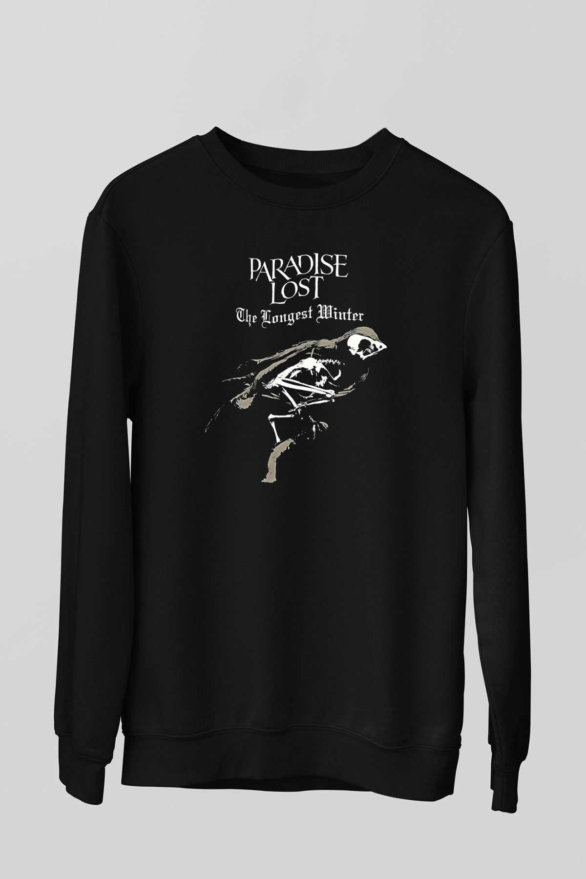 Paradise Lost Baskılı Unisex Siyah Sweatshirt