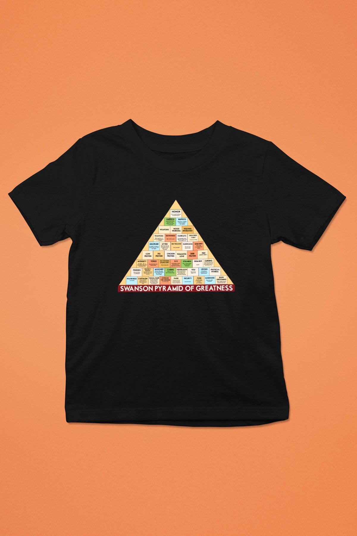 Parks and Recreation Baskılı Siyah Unisex Çocuk Tişört