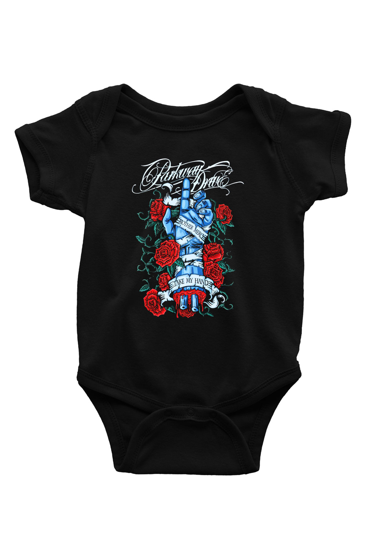 Parkway Drive Baskılı Siyah Bebek Body - Zıbın