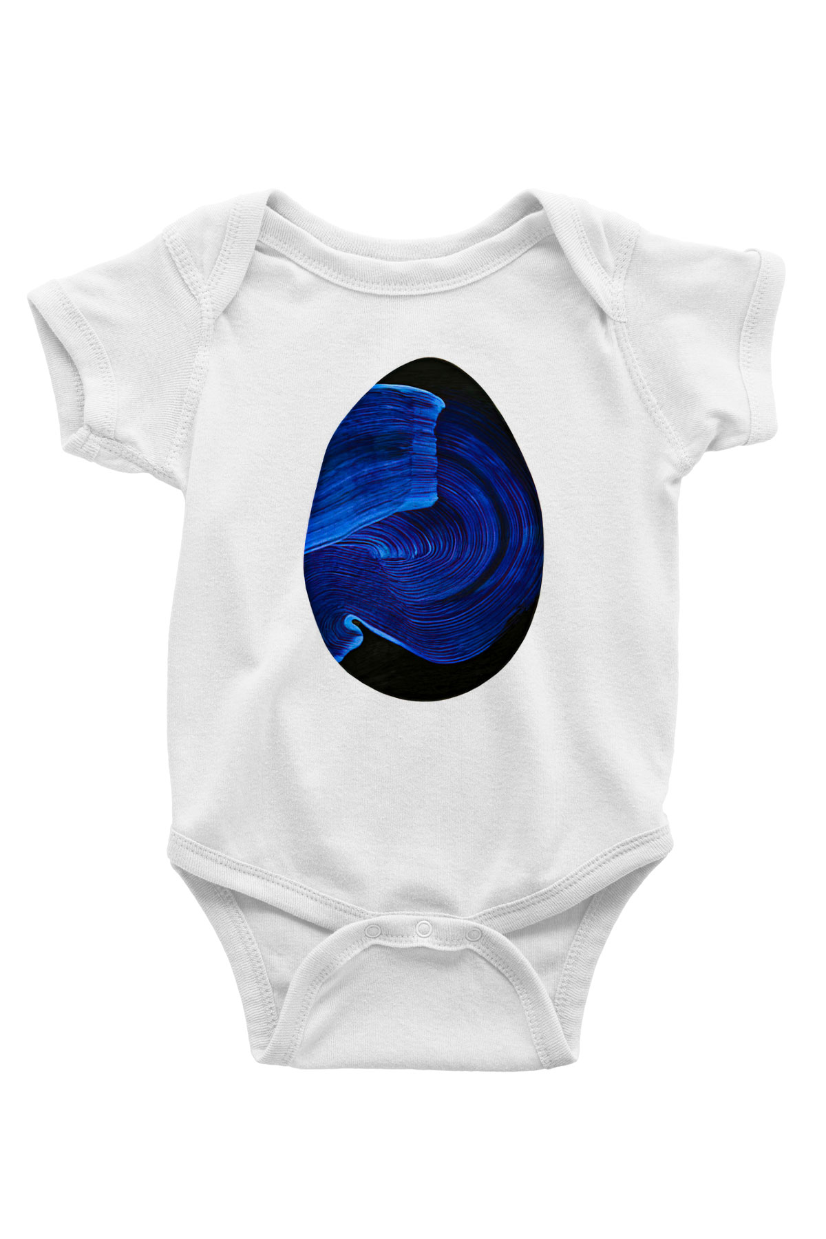 Paskalya Baskılı Beyaz Unisex Bebek Body - Zıbın
