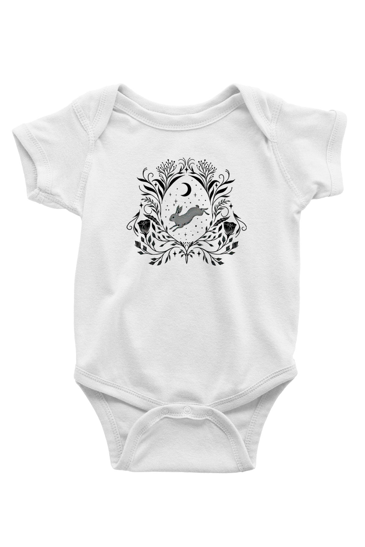 Paskalya Baskılı Beyaz Unisex Bebek Body - Zıbın