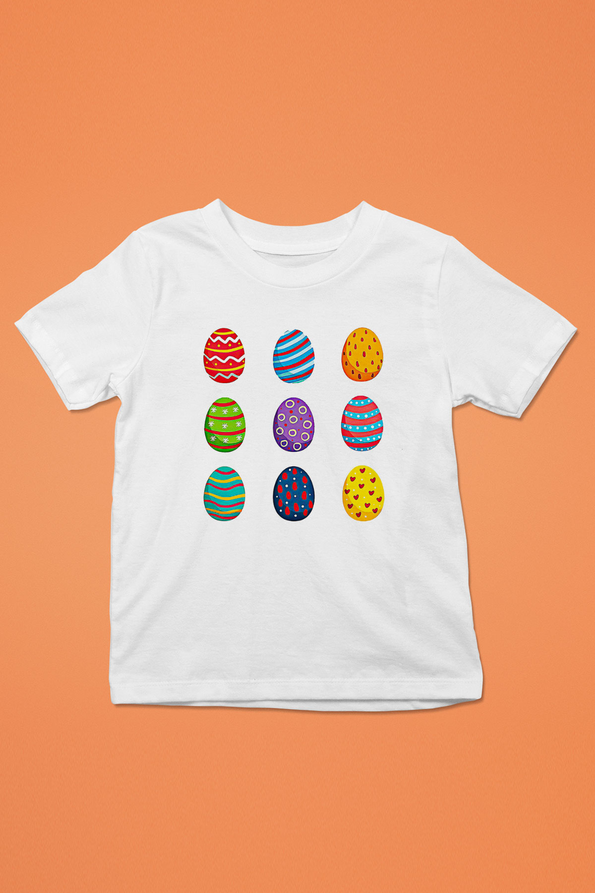 Paskalya Baskılı Beyaz Unisex Beyaz Çocuk Tişört - Tshirt