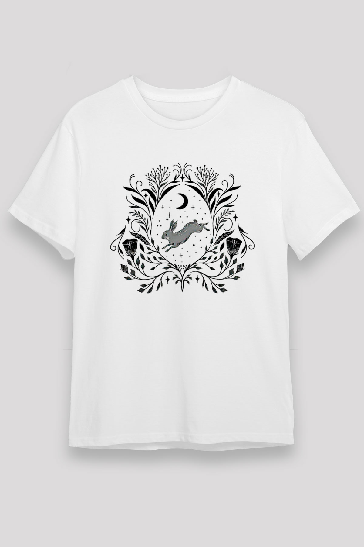 Paskalya Baskılı Unisex Beyaz Tişört - Tshirt