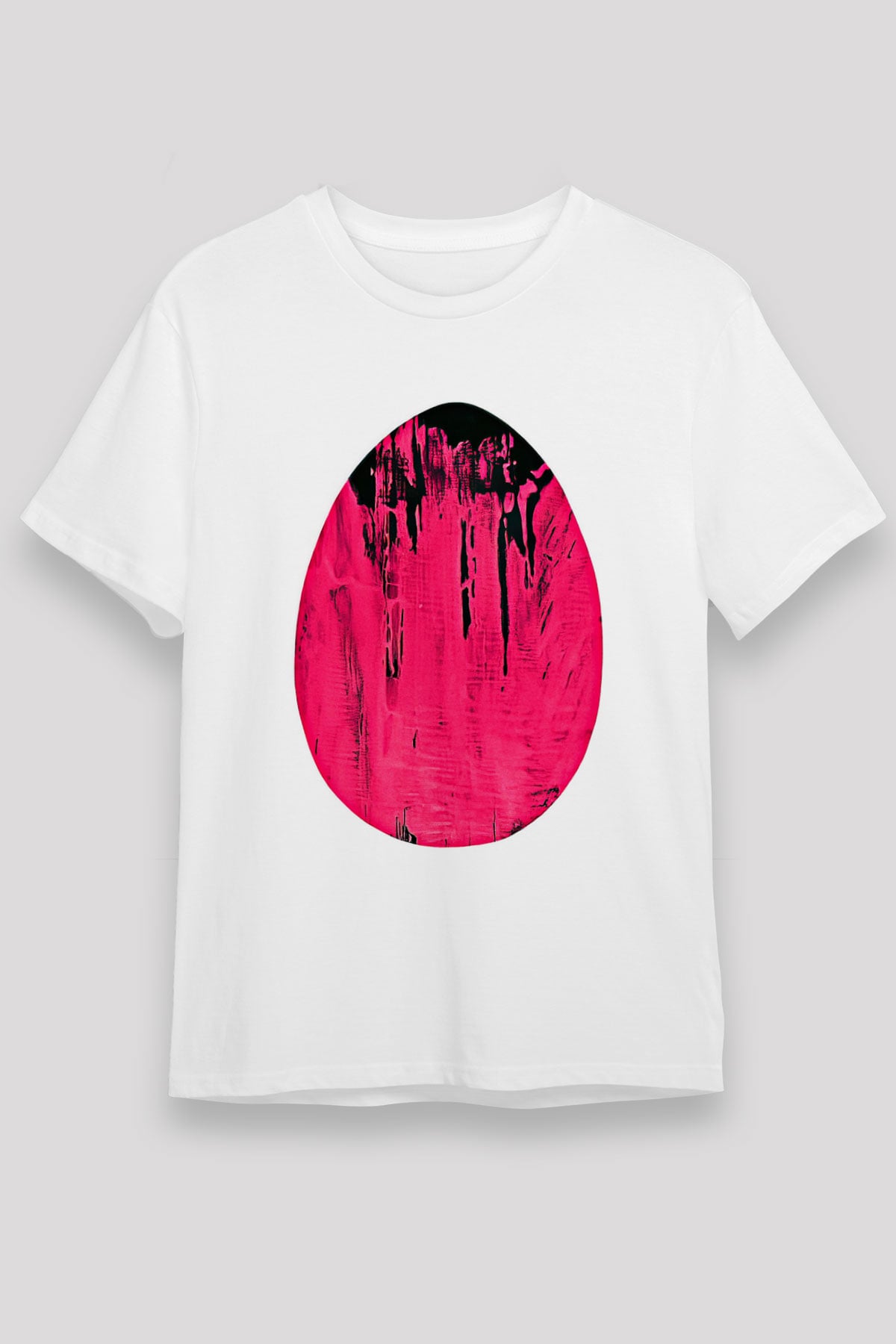 Paskalya Baskılı Unisex Beyaz Tişört - Tshirt