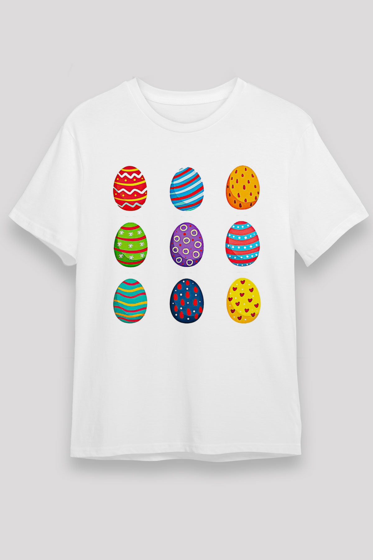 Paskalya Baskılı Unisex Beyaz Tişört - Tshirt
