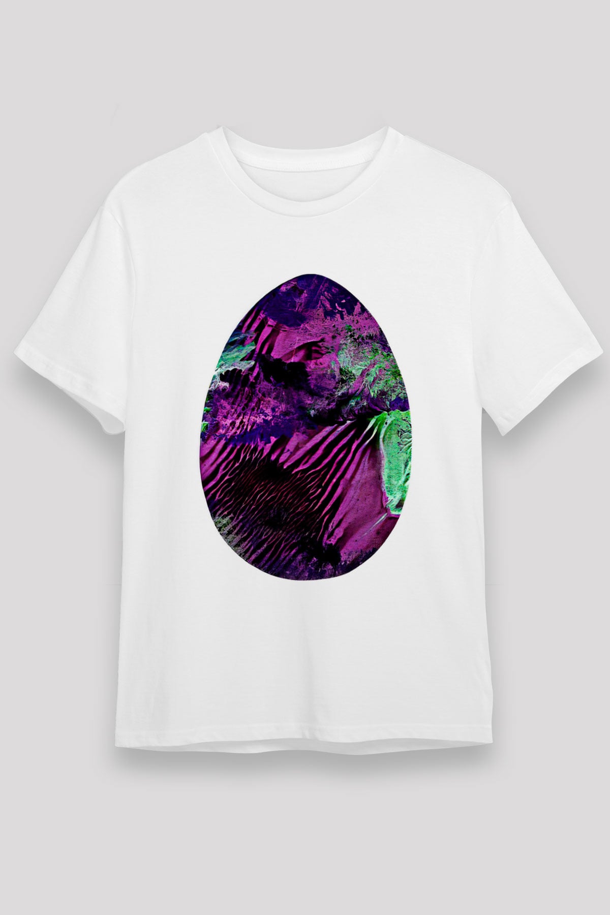 Paskalya Baskılı Unisex Beyaz Tişört - Tshirt