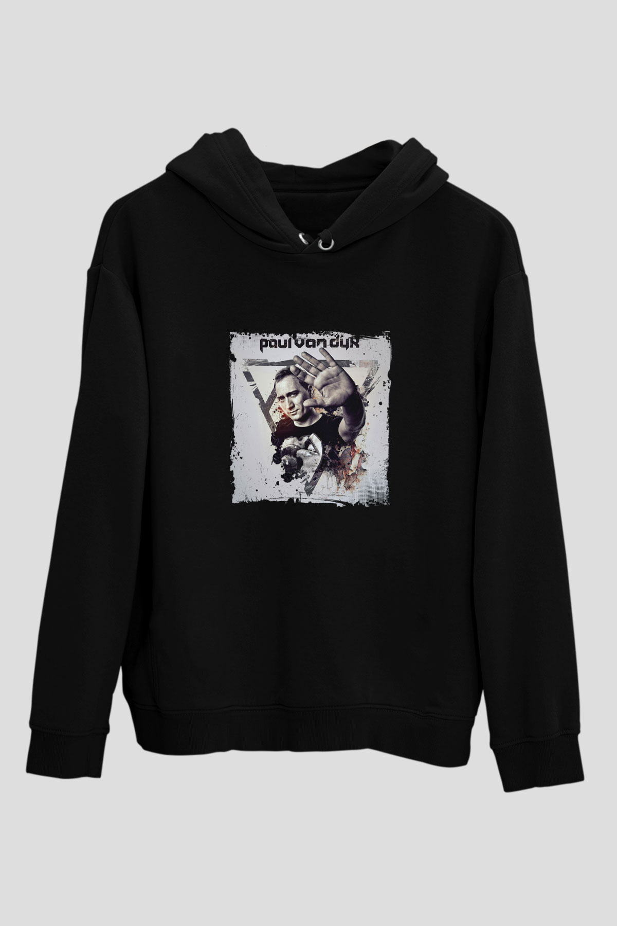 Paul Van Dyk Baskılı Unisex Siyah Hoodie