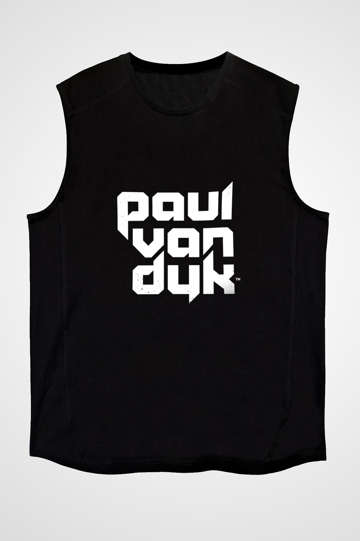 Paul Van Dyk Baskılı Unisex Siyah Kolsuz Tişört