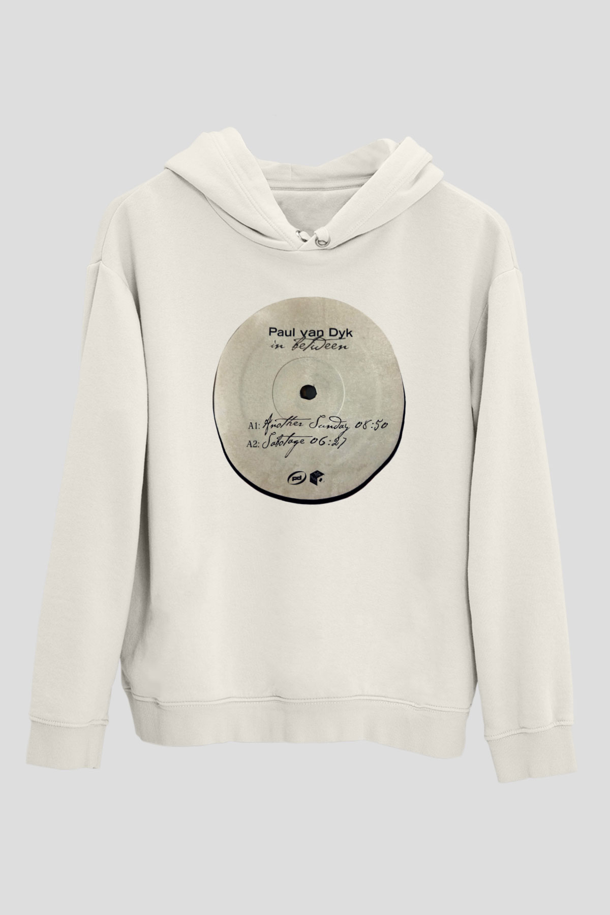Paul Van Dyk Beyaz Unisex Kapşonlu Sweatshirt