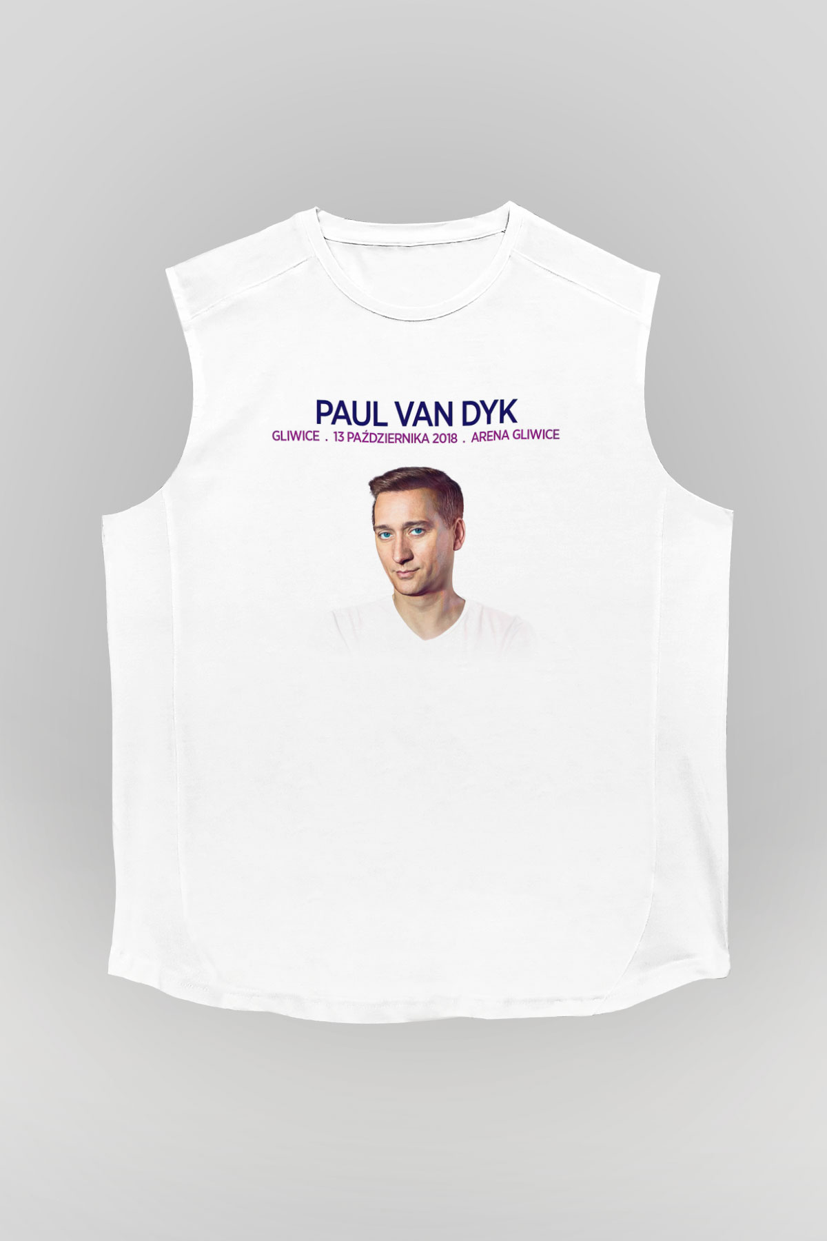 Paul Van Dyk Beyaz Unisex Kolsuz Tişört