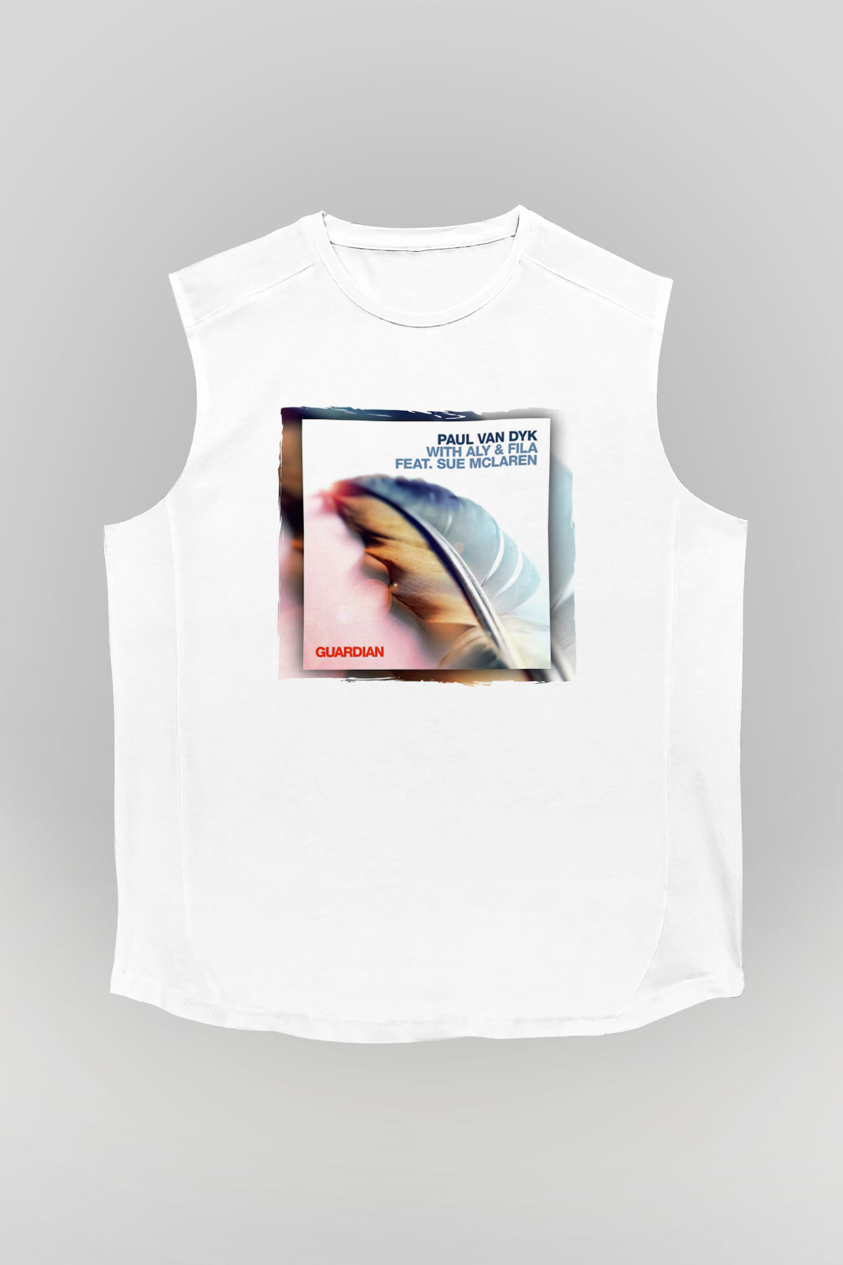 Paul Van Dyk Beyaz Unisex Kolsuz Tişört